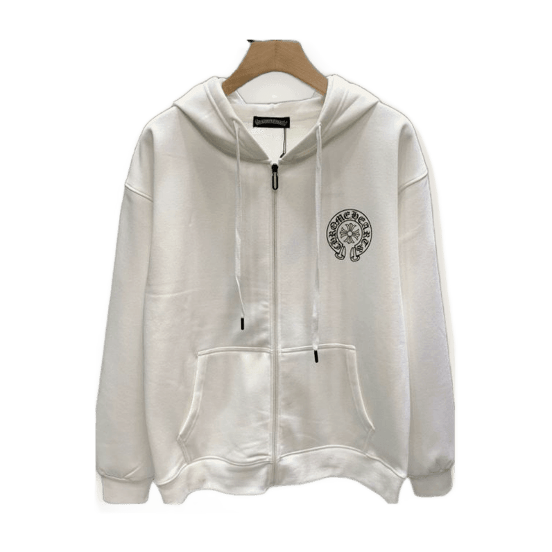 Chrome Hearts Zip-Up Branco