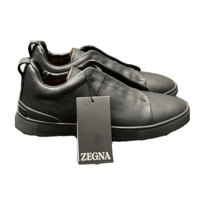 Zegna Triple Stitch Couro All Black